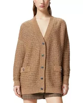 Кардиган Mezzo PINKO, коричневый/бежевый