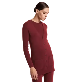 Кардиган Michael Kors Bette Cashmere, темно-красный