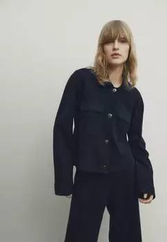 Кардиган Milano С Карманами Massimo Dutti, цвет dark blue
