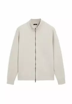 Кардиган MILANO WITH A MOCK NECK AND ZIP Massimo Dutti, цвет beige