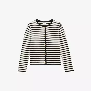 Кардиган Milou в двухцветную полоску из смесовой шерсти Claudie Pierlot, цвет divers