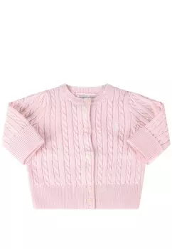 Кардиган MINI CABLE COTTON CARDIGAN Ralph Lauren, розовый