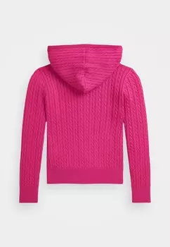 Кардиган MINI-CABLE COTTON FULL-ZIP HOODIE Ralph Lauren, розовый