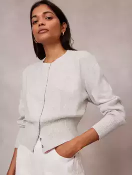 Кардиган Mint Velvet Cotton Blend, серый