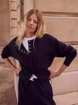 Кардиган Mint Velvet Cropped, темно-синий