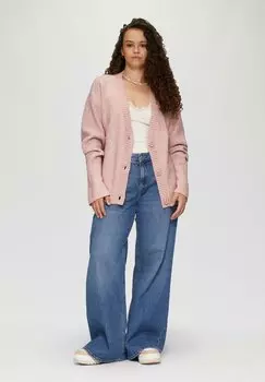 Кардиган MIT BERSCHNITTENER SCHULTER QS, светло-розовый