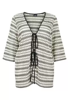 Кардиган MIT BINDEGRTEL Zizzi, черный