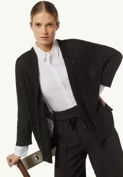 Кардиган MIT PAILLETTEN UND comma, черный