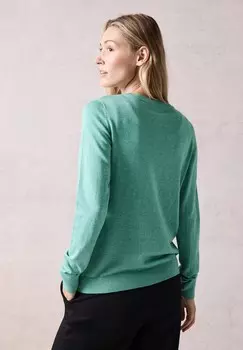 Кардиган MIT RUNDHALS Cecil, зеленый металлик