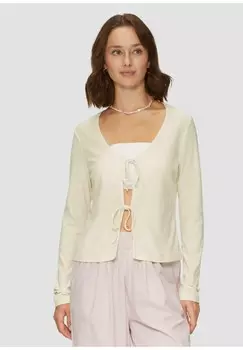 Кардиган MIT SCHLEIFEN-DETAILS QS, бежевый