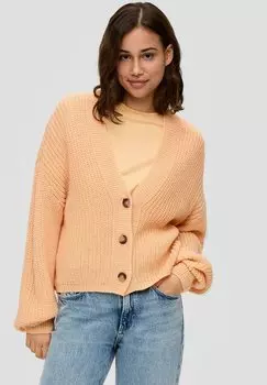 Кардиган MIT V-AUSSCHNITT QS, цвет papaya