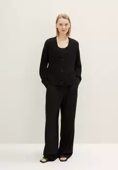 Кардиган MIT V-AUSSCHNITT TOM TAILOR DENIM, черный