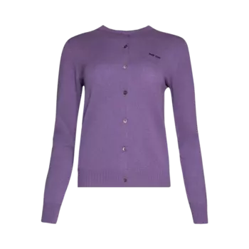 Кардиган Miu Miu Cashmere 'Malva', фиолетовый