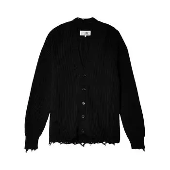 Кардиган MM6 Maison Margiela Used Effect Cardigan, черный