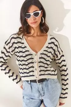 Кардиган - Многоцветный - Свободный крой Olalook, разноцветный