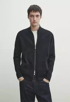 Кардиган MOCK NECK With Massimo Dutti, цвет dark blue