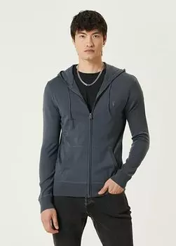 Кардиган mode merino petrol с капюшоном AllSaints
