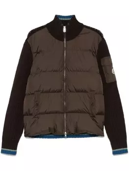 Кардиган Moncler со вставками, коричневый