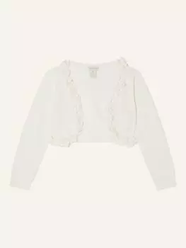 Кардиган Monsoon Baby с цветочным 3D-принтом, цвет слоновой кости