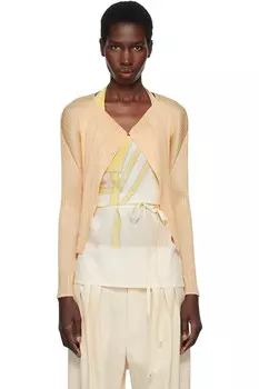 Кардиган Monthly Colors March Pleats Please Issey Miyake, оранжевый
