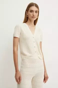 Кардиган Morgan MSUNSET из хлопка, бежевый