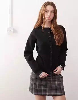 Кардиган Motel Subra с длинными рукавами черного цвета