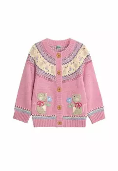Кардиган MOUSE FAIR ISLE REGULAR FIT JoJo Maman Bb, розовый