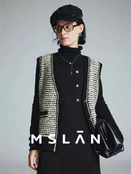 Кардиган Mslan из шерсти, черный