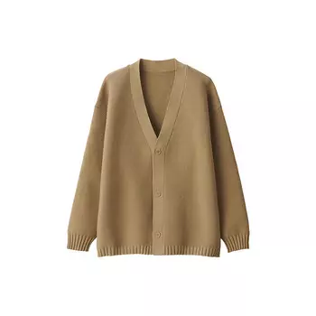 Кардиган Muji Labo с V-образным вырезом, бежевый