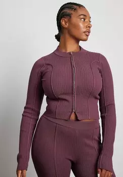 Кардиган NA-KD MIT REISSVERSCHLUSS, цвет dark purple