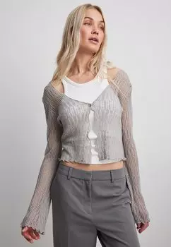 Кардиган NA-KD, серый