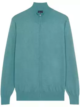 Кардиган на молнии Brooks Brothers, зеленый