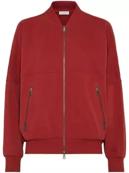 Кардиган на молнии Brunello Cucinelli, красный