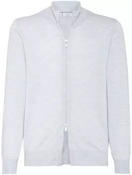 Кардиган на молнии Brunello Cucinelli, синий