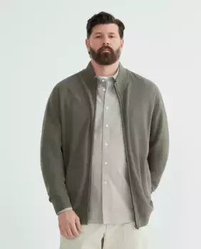 Кардиган на молнии для мужчин больших размеров Dustin, зеленый