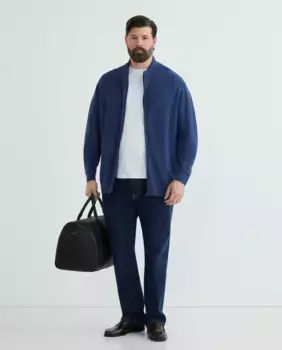 Кардиган на молнии для мужчин больших размеров Dustin, синий