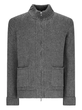 Кардиган на молнии Fabrizio Del Carlo, серый
