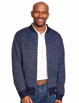 Кардиган на молнии на флисовой подкладке с бейсбольным воротником Pegasus, синий