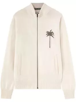 Кардиган на молнии Palm Angels, нейтральный цвет