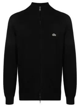 Кардиган на молнии с нашивкой-логотипом Lacoste, черный