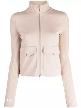 Кардиган на молнии с рукавами в рубчик izzue, розовый