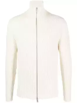 Кардиган на молнии с высоким воротником JIL SANDER, нейтральный