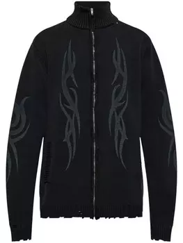 Кардиган на молнии Y2k Balenciaga, черный