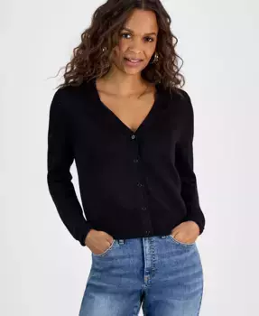 Кардиган на пуговицах для миниатюрных I.N.C. International Concepts, черный