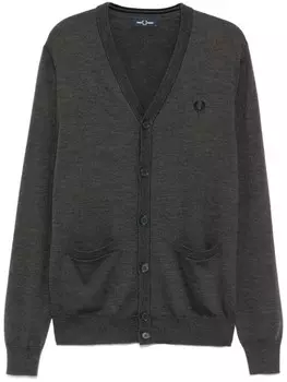Кардиган на пуговицах Fred Perry, серый