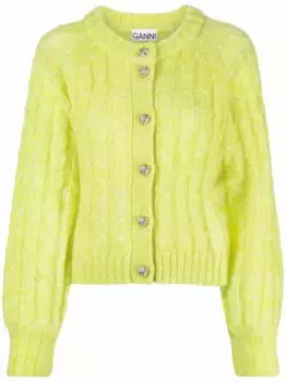 Кардиган на пуговицах GANNI, желтый