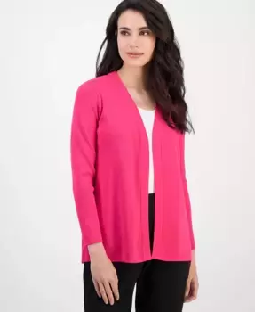 Кардиган на пуговицах с длинным рукавом Petite AK Anne Klein, розовый