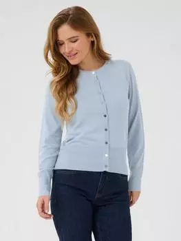 Кардиган на пуговицах с круглым вырезом lizza KAFFE, цвет Soft Chambray