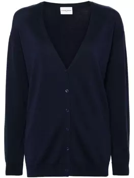 Кардиган на пуговицах с V-образным вырезом Claudie Pierlot, синий
