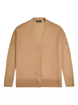Кардиган на пуговицах с V-образным вырезом Fay, нейтральный